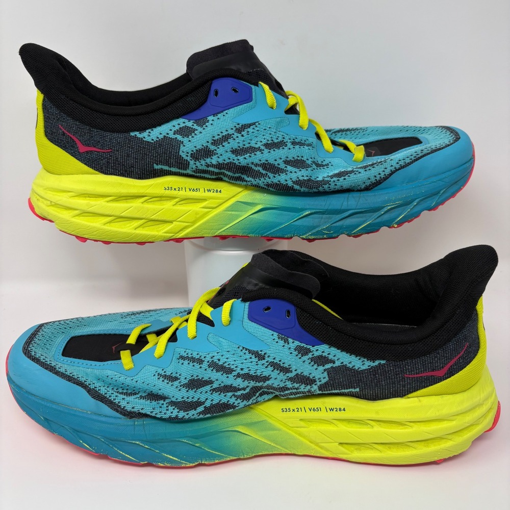 Hoka Speedgoat 5 Mens Size 15 Scuba Blue Running Shoes (1123157 SBBK) - Picture 3 of 8